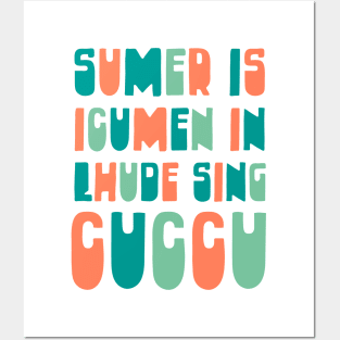 Sumer Is Icumen In Lhude Sing Cuccu - The Medieval Cuckoo Song Posters and Art